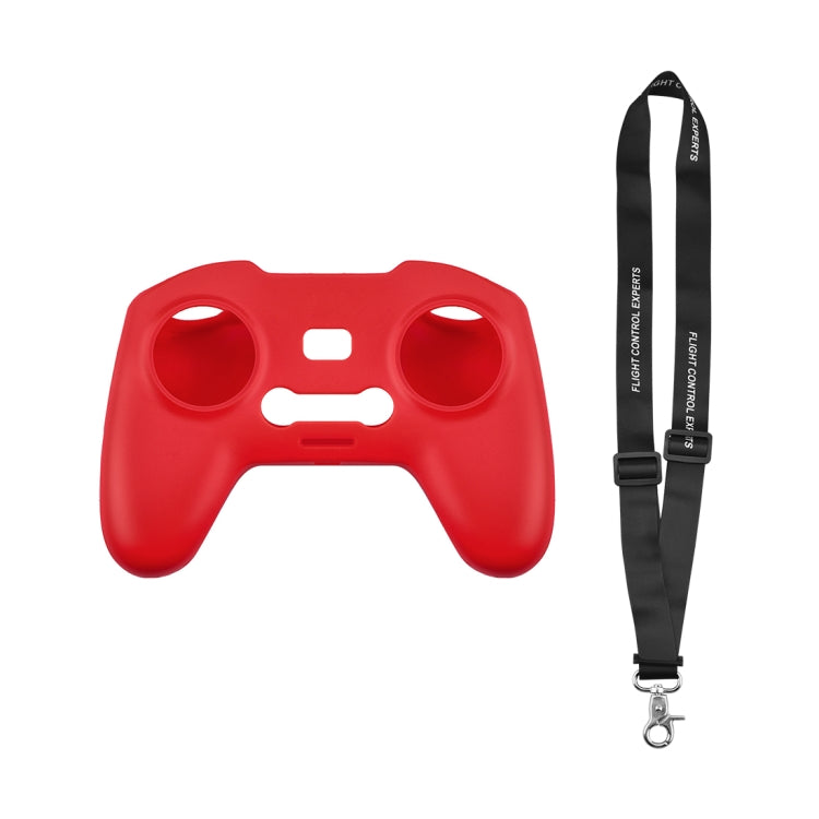 For DJI FPV Combo Remote Control PULUZ Silicone Protective Case with Neck Strap(Red) - HoMEdemic™ 