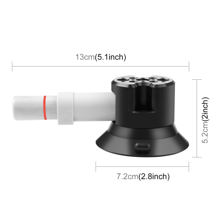 PULUZ 3 inch Car Single Pump Suction Cup Aluminum Alloy Mount (Black) - HoMEdemic™ 