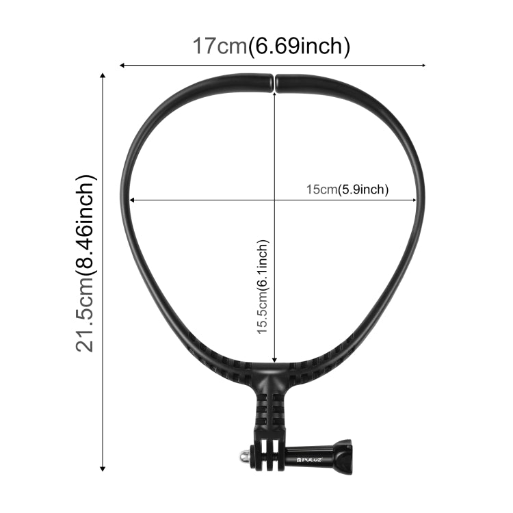 PULUZ Lazy Adjustable Neck Bracket for GoPro Action Cameras (Black) - HoMEdemic™ 