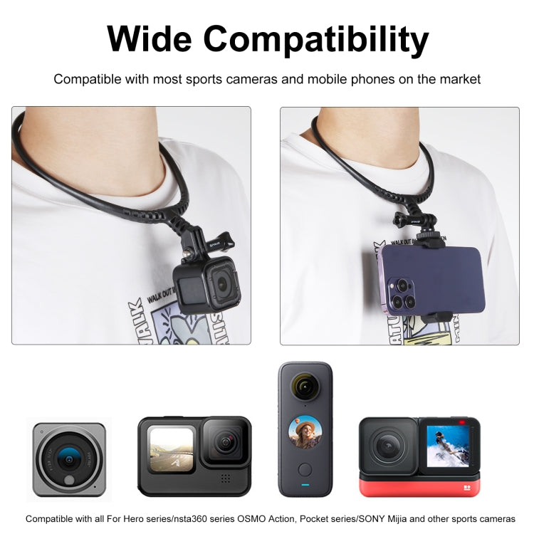 PULUZ Lazy Adjustable Neck Bracket for GoPro Action Cameras (Black) - HoMEdemic™ 