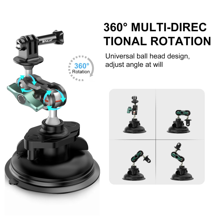 PULUZ Magic Arm Strong Suction Cup Aluminum Alloy Mount(Black) - HoMEdemic™ 