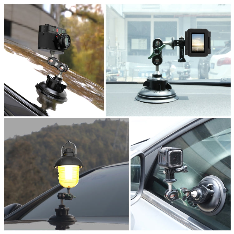 PULUZ Magic Arm Strong Suction Cup Aluminum Alloy Mount(Black) - HoMEdemic™ 