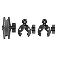 PULUZ Motorcycle Dualheads Crab Clamp Action Camera Handlebar Fixed Mount(Black) - HoMEdemic™ 