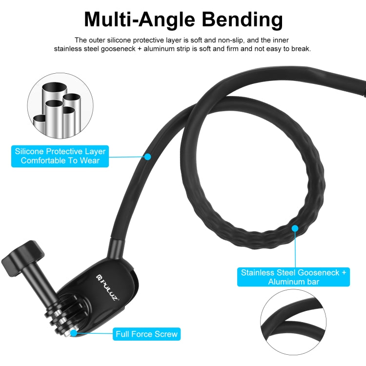 PULUZ Lazy Neck Bracket POV View Mount for GoPro Action Cameras (Black) - HoMEdemic™ 