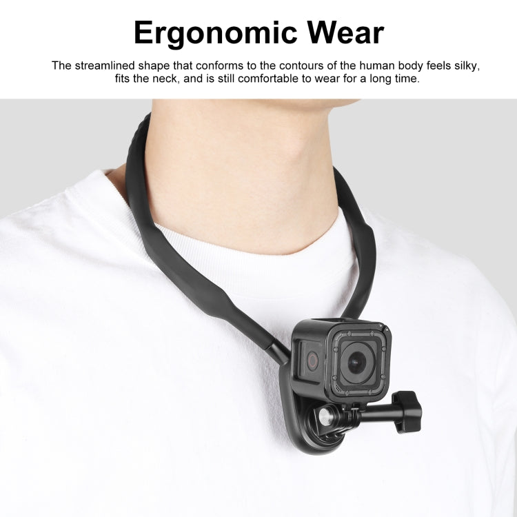PULUZ Lazy Neck Bracket POV View Mount for GoPro Action Cameras (Black) - HoMEdemic™ 