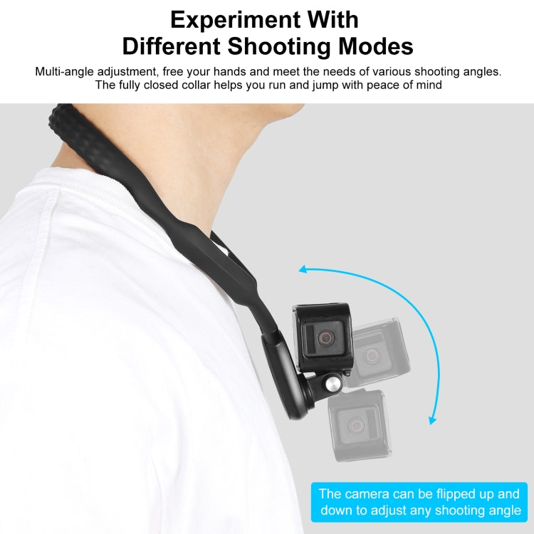 PULUZ Lazy Neck Bracket POV View Mount for GoPro Action Cameras (Black) - HoMEdemic™ 