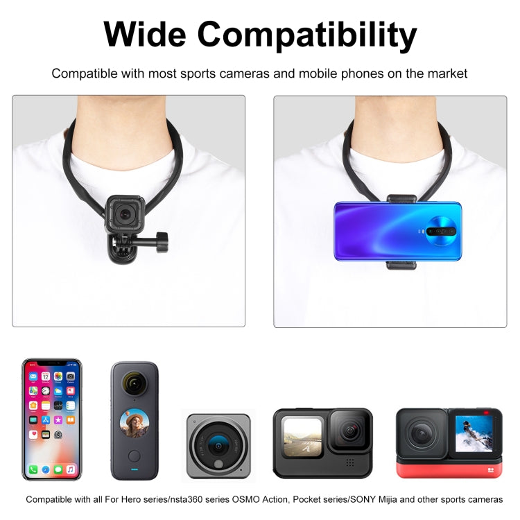 PULUZ Lazy Neck Bracket POV View Mount for GoPro Action Cameras (Black) - HoMEdemic™ 