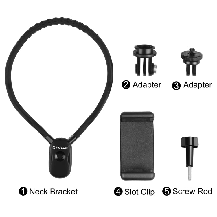 PULUZ Lazy Neck Bracket POV View Mount for GoPro Action Cameras (Black) - HoMEdemic™ 