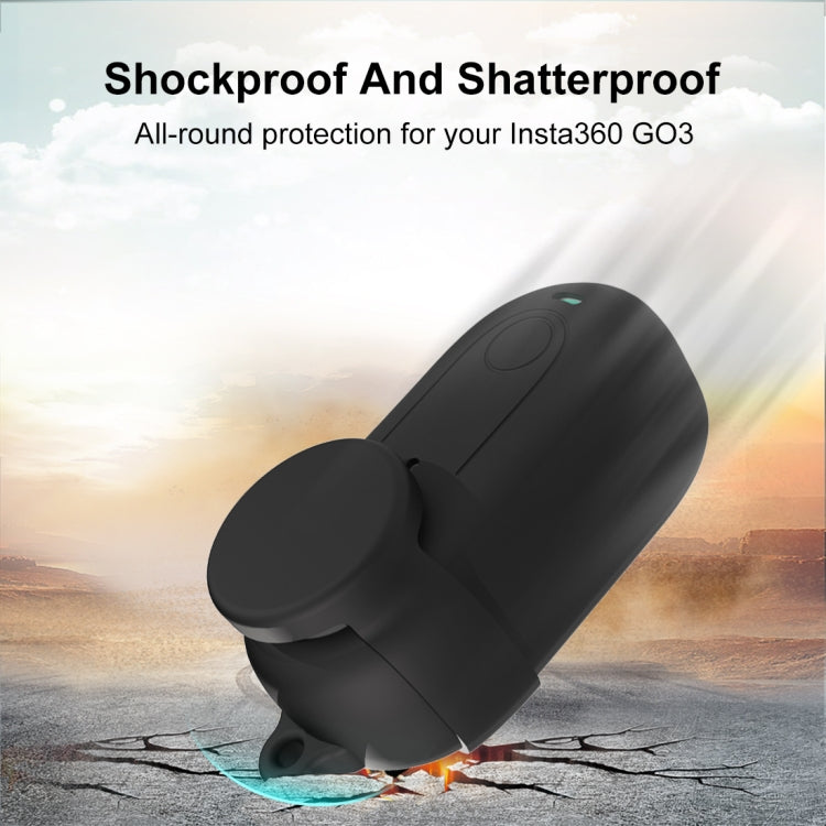 For Insta360 GO 3 PULUZ Camera Silicone Case with Lens  Cover (Black) - HoMEdemic™ 