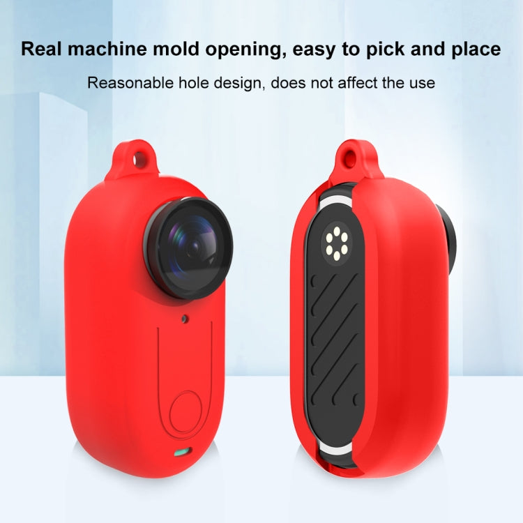 For Insta360 GO 3 PULUZ Camera Silicone Case with Lens  Cover (Red) - HoMEdemic™ 