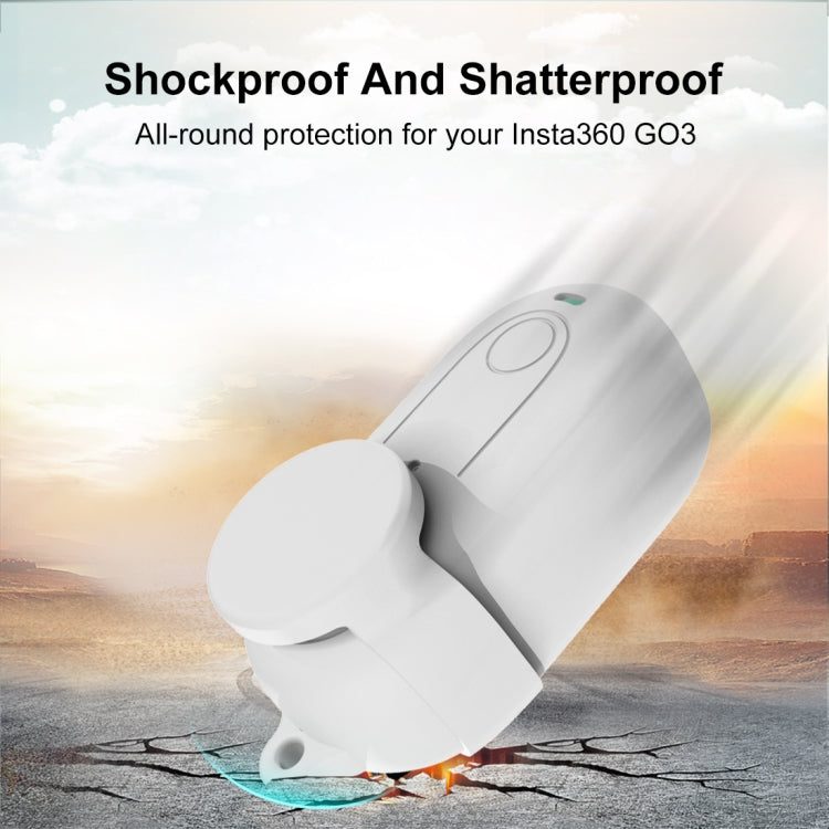 For Insta360 GO 3 PULUZ Camera Silicone Case with Lens  Cover (White) - HoMEdemic™ 