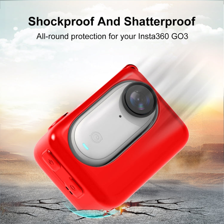 For Insta360 GO 3 / GO 3S PULUZ Camera Charging Case Silicone Case (Red) - HoMEdemic™ 