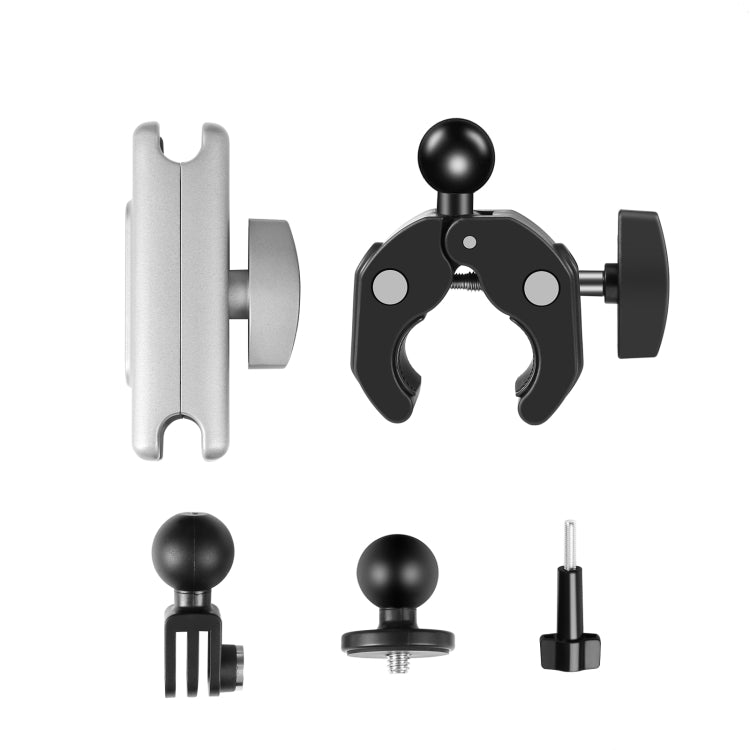 PULUZ Motorcycle Crab Pliers Clip Arm Mount with Mount Adapter & Long Screw (Black) - HoMEdemic™ 
