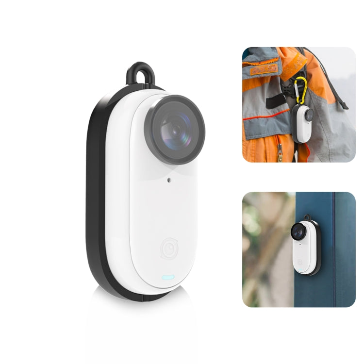 For Insta360 GO 3 / GO 3S PULUZ Body Magnetic Plastic Protective Frame Cage with Carabiner (Black) - HoMEdemic™ 