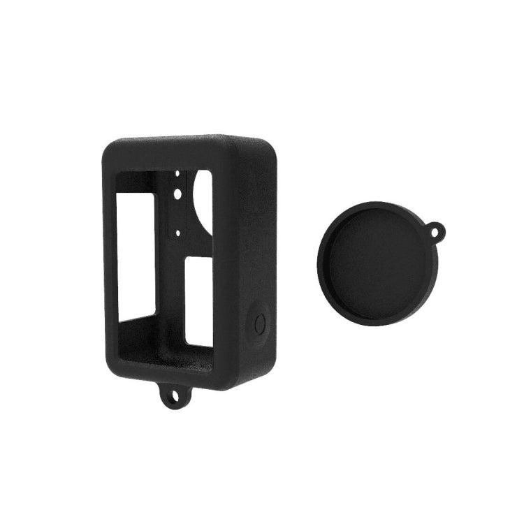 For DJI Osmo Action 5 Pro / 4 / 3 PULUZ Silicone Protective Case with Lens Cap (Black) - HoMEdemic™ 