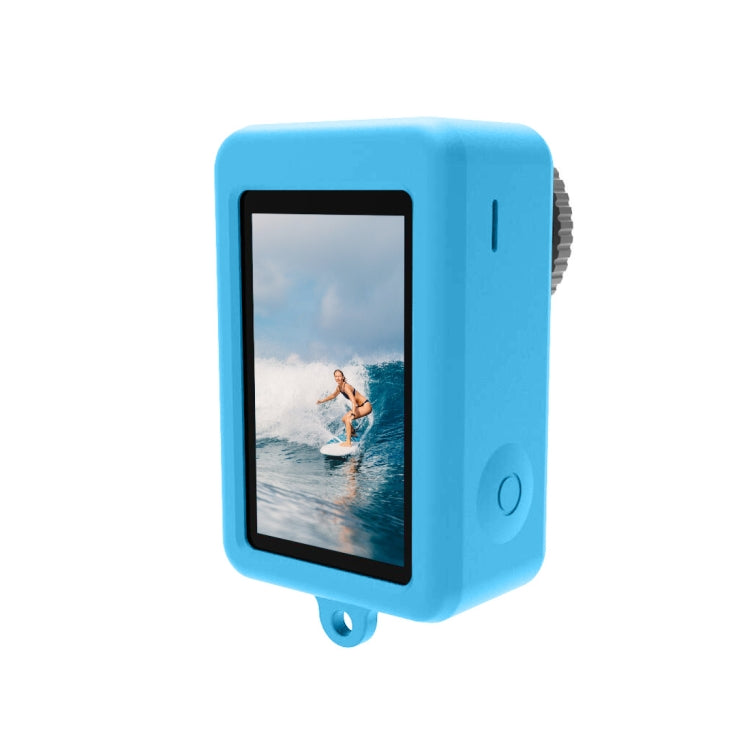 For DJI Osmo Action 5 Pro / 4 / 3  PULUZ Silicone Protective Case with Lens Cap (Blue) - HoMEdemic™ 