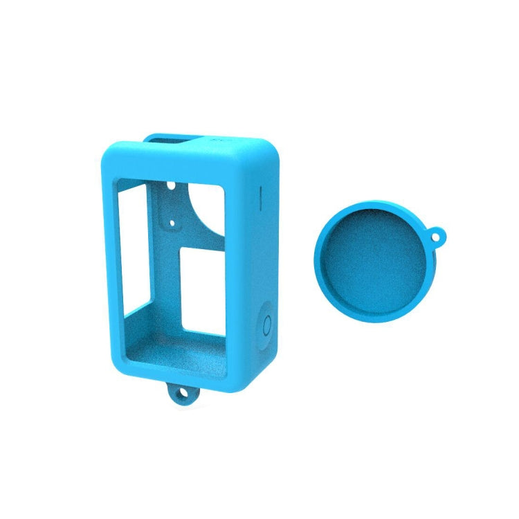 For DJI Osmo Action 5 Pro / 4 / 3  PULUZ Silicone Protective Case with Lens Cap (Blue) - HoMEdemic™ 