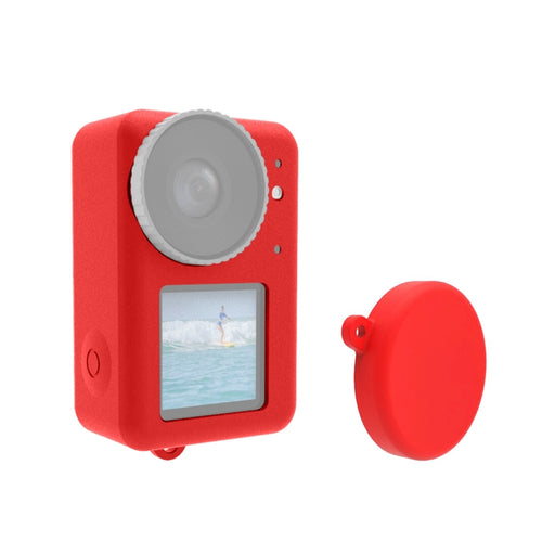 For DJI Osmo Action 5 Pro / 4 / 3  PULUZ Silicone Protective Case with Lens Cap (Red) - HoMEdemic™ 