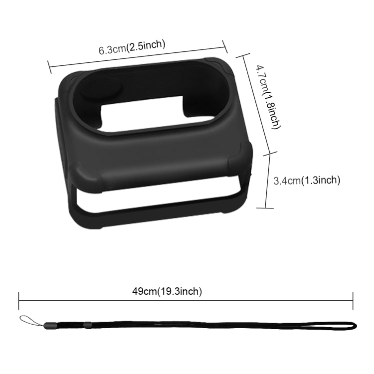 For Insta360 GO 3 PULUZ Camera Charging Case Silicone Case with Lens Cap & Strap (Black) - HoMEdemic™ 