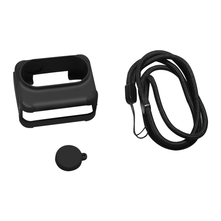 For Insta360 GO 3 PULUZ Camera Charging Case Silicone Case with Lens Cap & Strap (Black) - HoMEdemic™ 