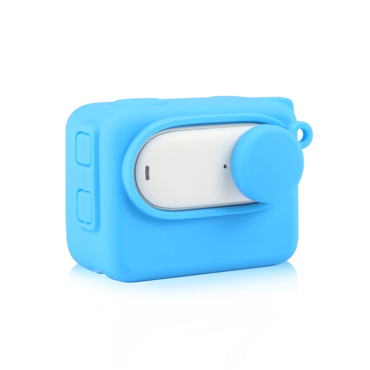 For Insta360 GO 3 PULUZ Camera Charging Case Silicone Case with Lens Cap & Strap (Blue) - HoMEdemic™ 