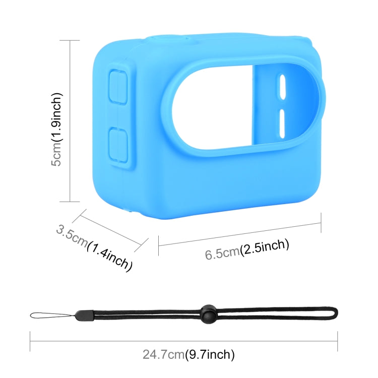 For Insta360 GO 3 PULUZ Camera Charging Case Silicone Case with Lens Cap & Strap (Blue) - HoMEdemic™ 