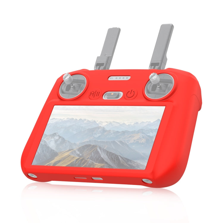 For DJI Mini 4 Pro / Air 3 Remote Control / DJI RC 2 with Screen PULUZ Silicone Protective Case (Red) - HoMEdemic™ 