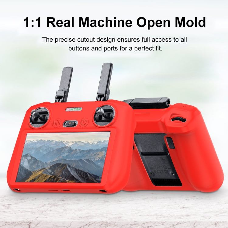 For DJI Mini 4 Pro / Air 3 Remote Control / DJI RC 2 with Screen PULUZ Silicone Protective Case (Red) - HoMEdemic™ 