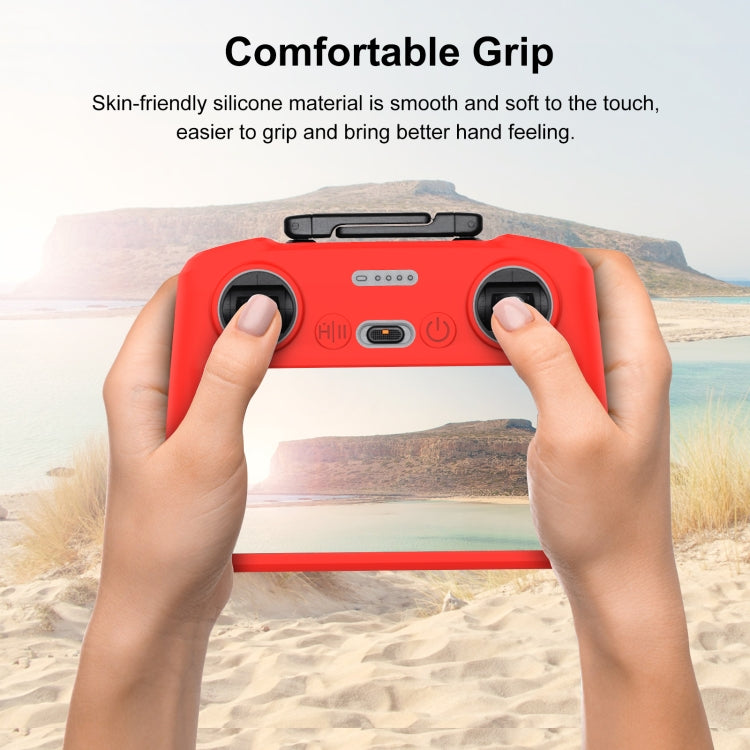 For DJI Mini 4 Pro / Air 3 Remote Control / DJI RC 2 with Screen PULUZ Silicone Protective Case (Red) - HoMEdemic™ 
