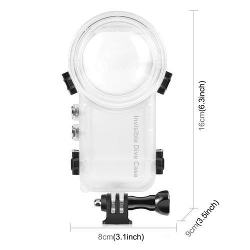 For Insta360 X3 PULUZ Invisible Dive Case 50m Waterproof Sealed Case (Transparent) - HoMEdemic™ 