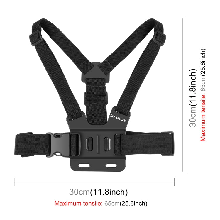 PULUZ  5 in 1 Adjustable Body Mount Belt Chest Strap with Phone Clamp & J Hook Mount & Long Screw Kit - HoMEdemic™ 
