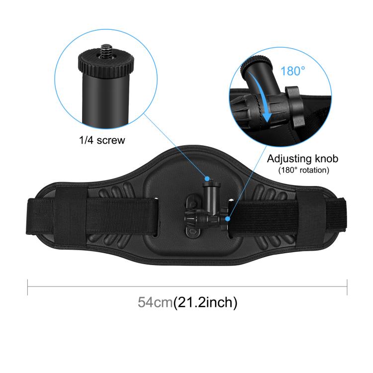 PULUZ Waist Belt Mount Strap with Selfie Stick Monopod for GoPro, Insta360, DJI and Other Action Cameras - HoMEdemic™ 