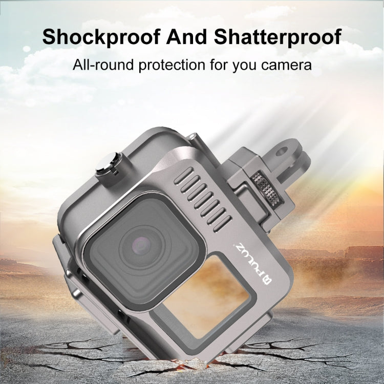 For GoPro HERO13 Black /12 Black /11 Black /10 Black /9 Black PULUZ 40m Waterproof Housing Aluminum Alloy Protective Case (Grey) - HoMEdemic™ 
