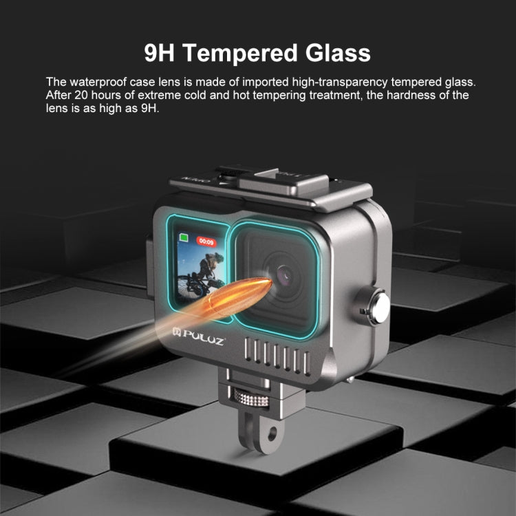 For GoPro HERO13 Black /12 Black /11 Black /10 Black /9 Black PULUZ 40m Waterproof Housing Aluminum Alloy Protective Case (Grey) - HoMEdemic™ 