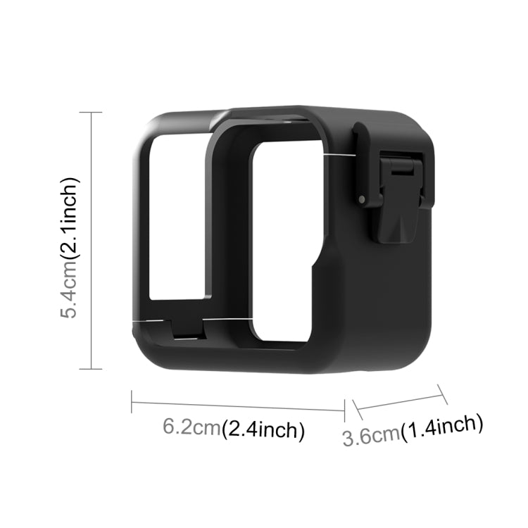 For GoPro Hero11 Black Mini PULUZ PC Plastic Border Frame with Buckle Basic Mount & Screw(Black) - HoMEdemic™ 