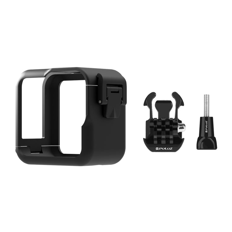 For GoPro Hero11 Black Mini PULUZ PC Plastic Border Frame with Buckle Basic Mount & Screw(Black) - HoMEdemic™ 