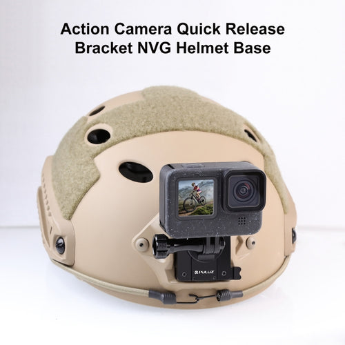 PULUZ Aluminum Quick Release Bracket NVG Helmet Mount for GoPro and Other Action Cameras (Black) - HoMEdemic™ 