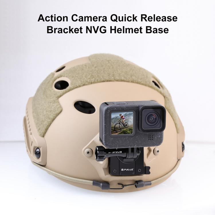 PULUZ Aluminum Quick Release Bracket NVG Helmet Mount for GoPro and Other Action Cameras (Black) - HoMEdemic™ 