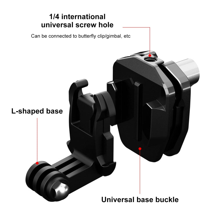 PULUZ Motorcycle Windshield Action Camera Mount Clip for GoPro Hero12 Black / DJI Osmo Action 4 / Insta360 X4 / Ace Pro and Other Action Cameras (Black) - HoMEdemic™ 