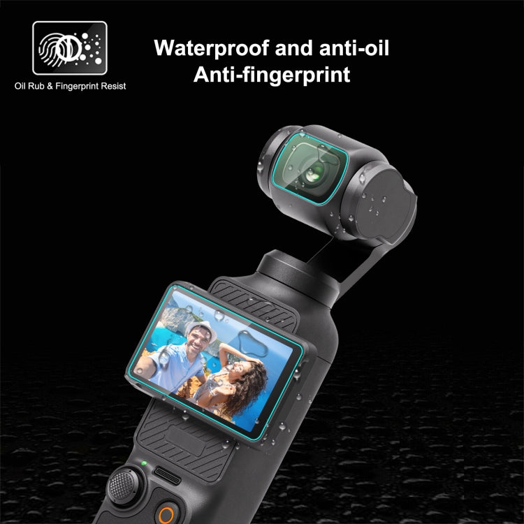 For DJI OSMO Pocket 3 PULUZ 9H 2.5D HD Tempered Glass Lens Protector + Screen Film (Transparent) - HoMEdemic™ 