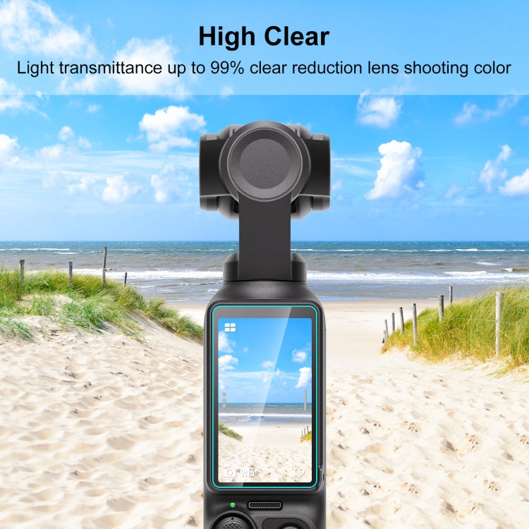 For DJI OSMO Pocket 3 PULUZ 9H 2.5D HD Tempered Glass Lens Protector + Screen Film (Transparent) - HoMEdemic™ 