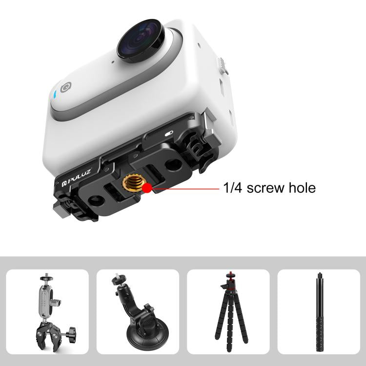 For Insta360 GO3 / GO 3S PULUZ Magnetic ABS Quick Release Base Mount (Black) - HoMEdemic™ 