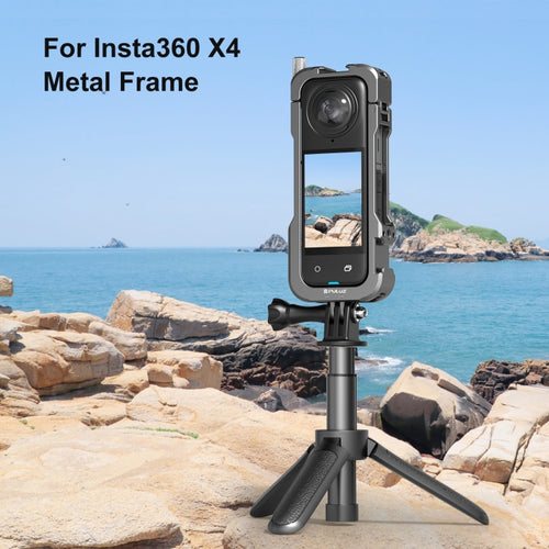 For Insta360 X4 PULUZ Metal Protective Cage Rig Housing Frame with Lens Cover (Black) - HoMEdemic™ 