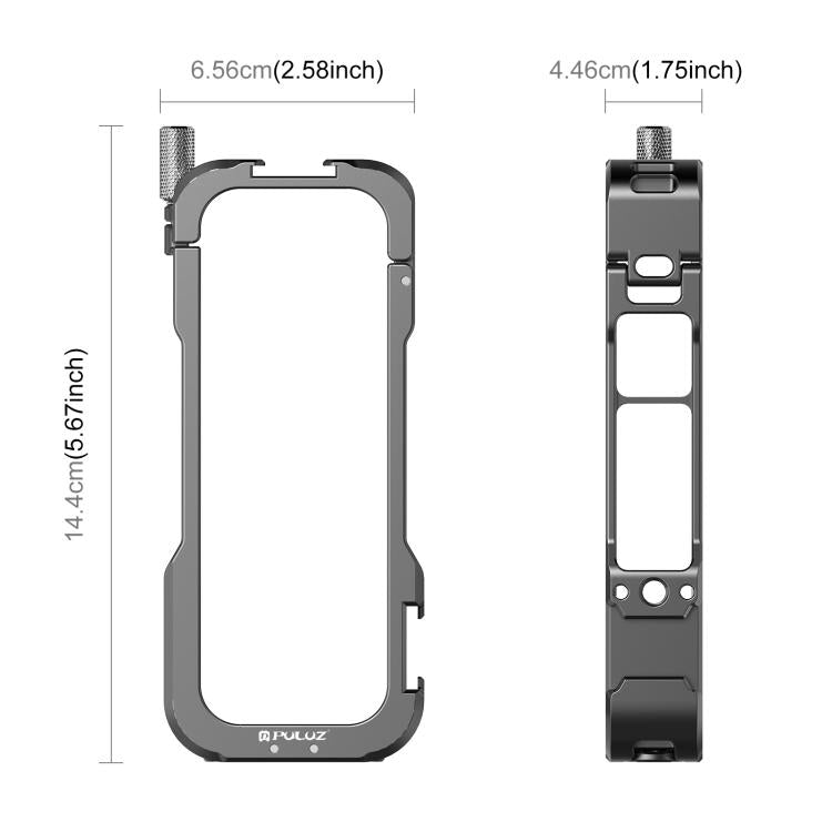 For Insta360 X4 PULUZ Metal Protective Cage Rig Housing Frame with Lens Cover (Black) - HoMEdemic™ 