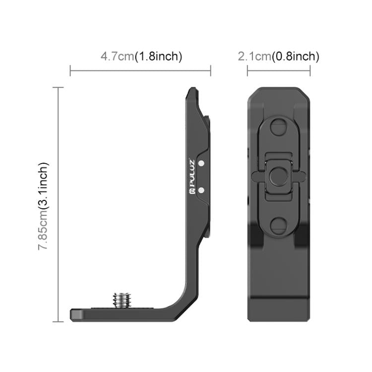 For Insta360 X4 / X5 PULUZ Vertical Horizontal Shooting Quick Release Metal  L Bracket (Black) - HoMEdemic™ 