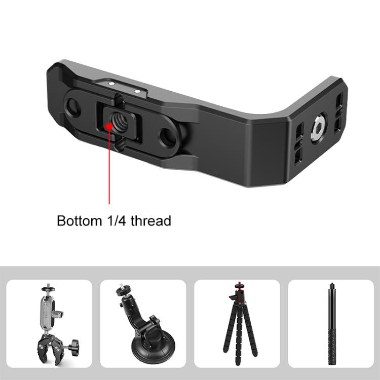 For Insta360 X4 / X5 PULUZ Vertical Horizontal Shooting Quick Release Metal  L Bracket (Black) - HoMEdemic™ 