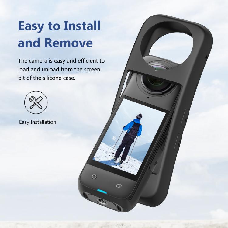 For Insta360 X4 PULUZ Full Body Dust-proof Silicone Protective Case (Black) - HoMEdemic™ 