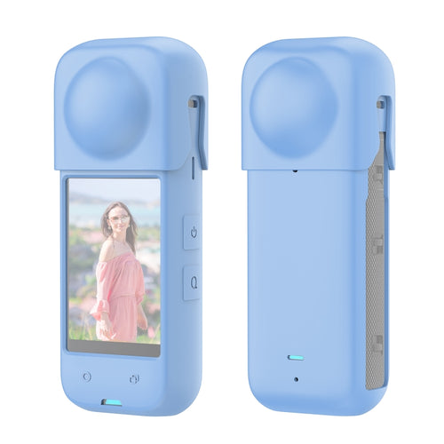 For Insta360 X4 PULUZ Full Body Dust-proof Silicone Protective Case (Blue) - HoMEdemic™ 