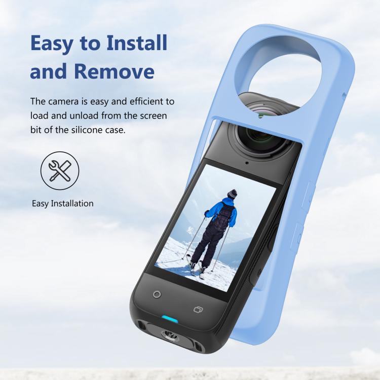 For Insta360 X4 PULUZ Full Body Dust-proof Silicone Protective Case (Blue) - HoMEdemic™ 