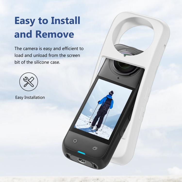 For Insta360 X4 PULUZ Full Body Dust-proof Silicone Protective Case (White) - HoMEdemic™ 